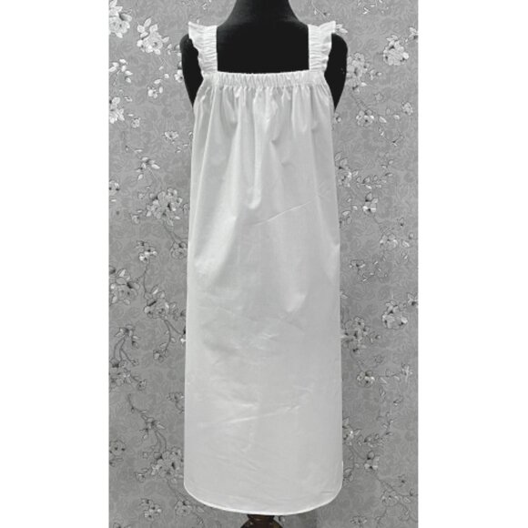SoieRose Victorian 100% Cotton Sleeveless Nightgown with Ruffle Straps – SR-1206 - Picture 4 of 7